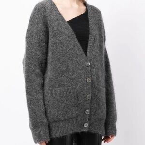 Jenni Kayne Boucle Cocoon Cardigan Dark Gray Alpaca-Blend
OVERSIZED